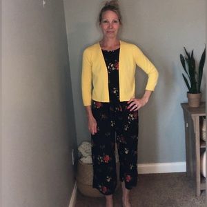 2 piece jumpsuit and cardigan outfit small (Stitch Fix)